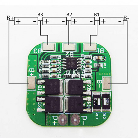 4S 20A 18650 Lithium Battery Protection Board (BMS)
