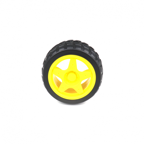 Robot Wheel for BO Motors (Yellow) 65MM