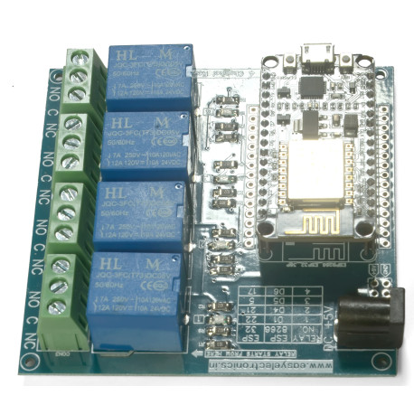 NodeMCU Based 4-Channel Relay Board Micro Controller Board Electronic